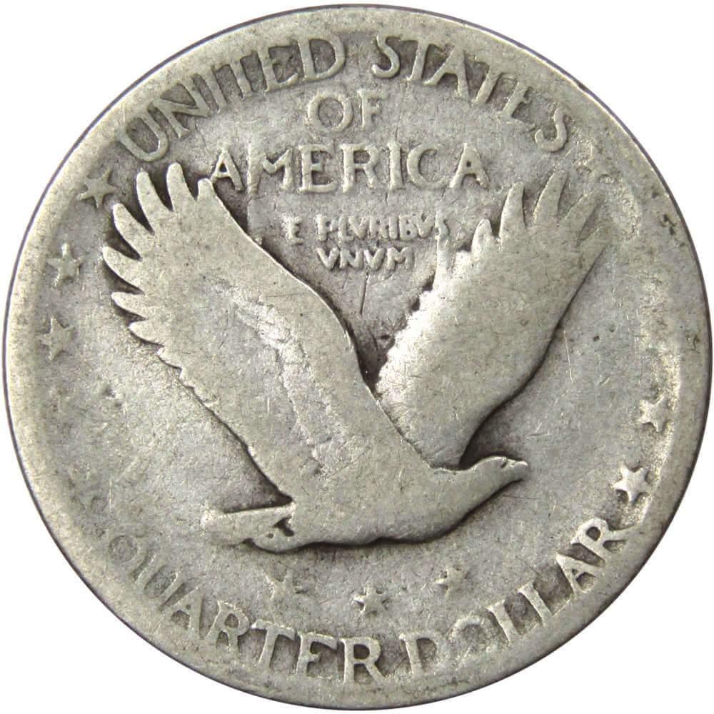 1927 S Standing Liberty Quarter AG About Good 90% Silver 25c US Type Coin