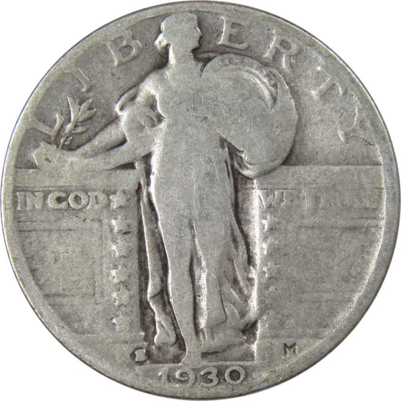 1930 S Standing Liberty Quarter AG About Good 90% Silver 25c US Type Coin - Standing Liberty Quarter for Sale - Profile Coins &amp; Collectibles