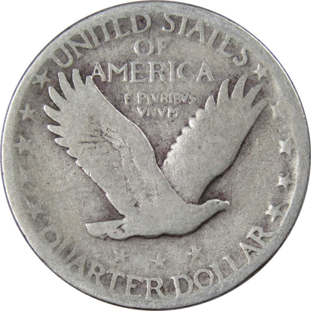 シルバー925 アンカー 錨 1930 - 40年代 イーグル 23号 白頭鷲 1930 S Standing Liberty Quarter Circulated Silver 25c Coin Collectible