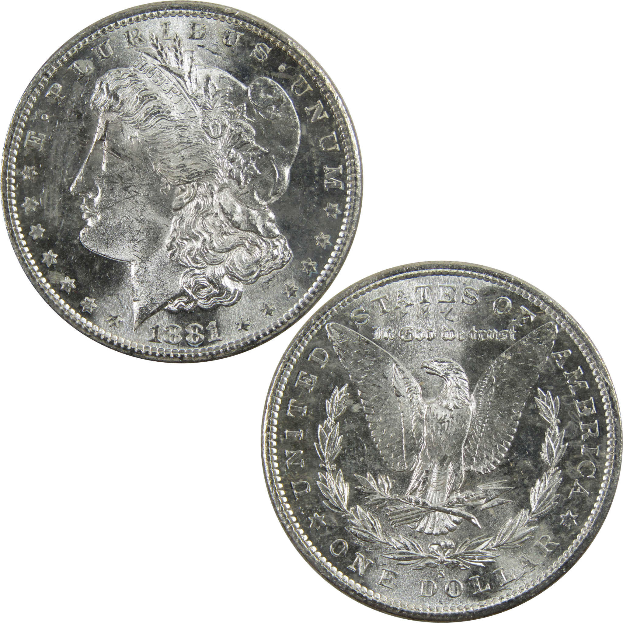 1881 S Morgan Dollar BU Uncirculated 90% Silver $1 Coin SKU:I5303 - Morgan coin - Morgan silver dollar - Morgan silver dollar for sale - Profile Coins &amp; Collectibles