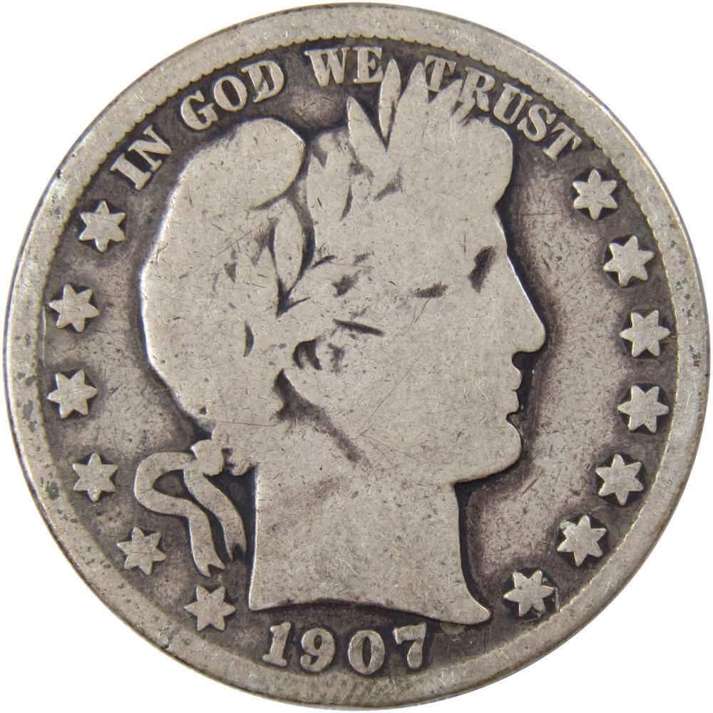 1907 O Barber Half Dollar AG About Good 90% Silver 50c US Type Coin Collectible