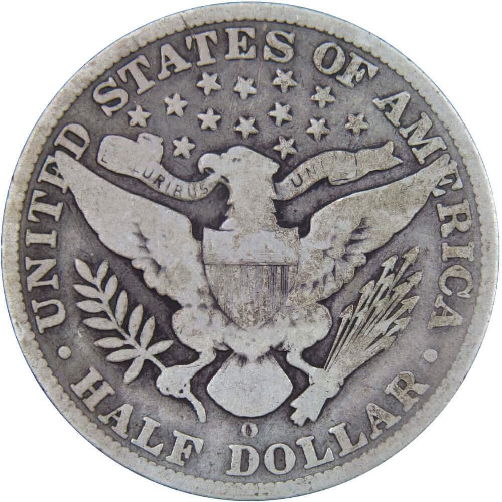 1908 O Barber Half Dollar AG About Good 90% Silver 50c US Type Coin Collectible