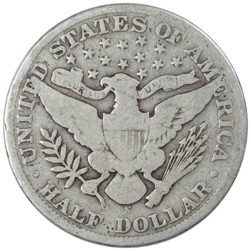 1908 S Barber Half Dollar AG About Good 90% Silver 50c US Type Coin Collectible - Profile Coins & Collectibles 