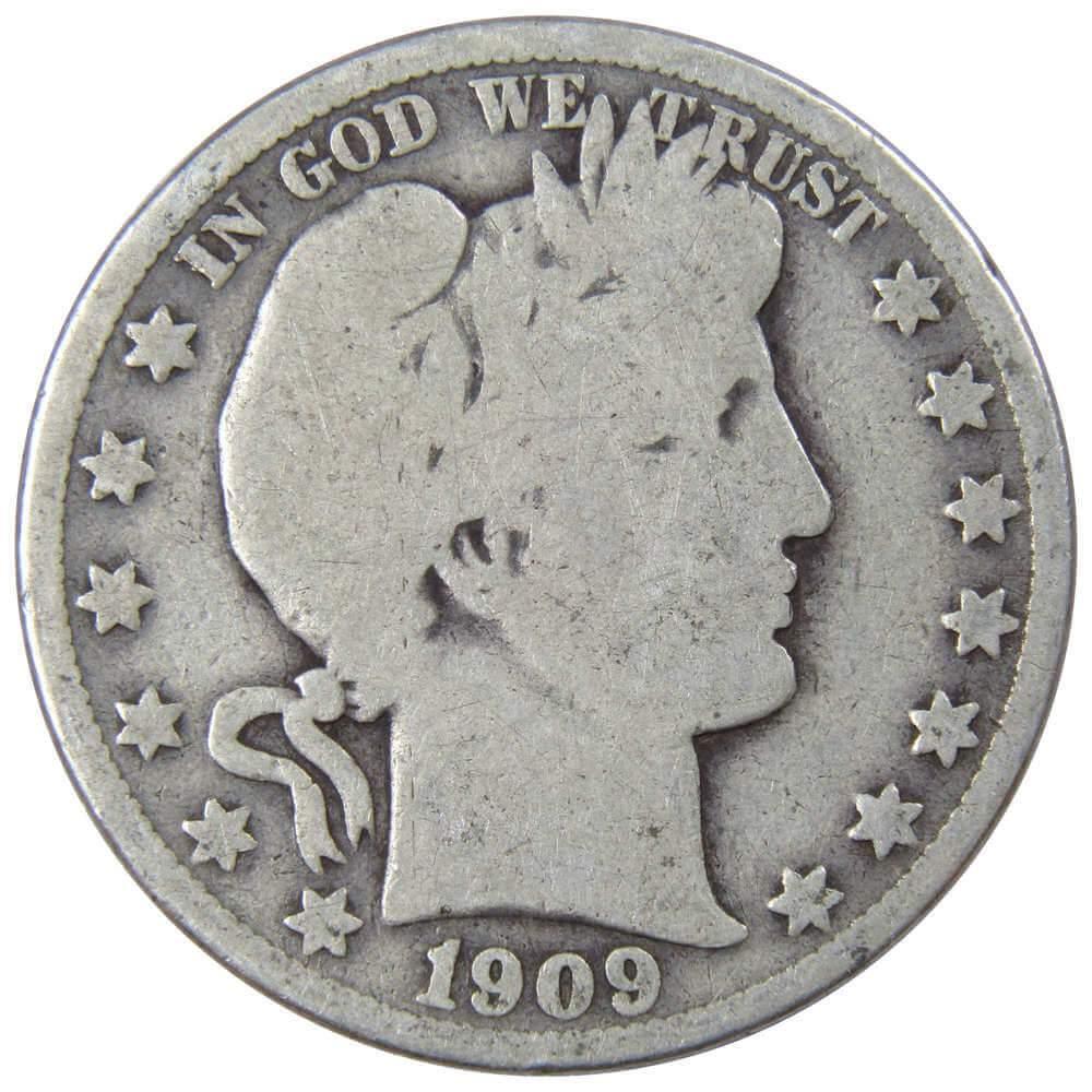 1909 O Barber Half Dollar AG About Good 90% Silver 50c US Type Coin Collectible