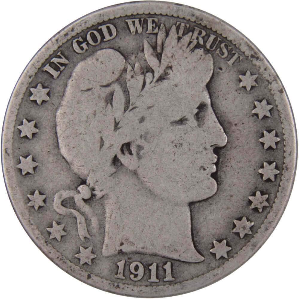 1911 S Barber Half Dollar VG Very Good 90% Silver 50c US Type Coin Collectible