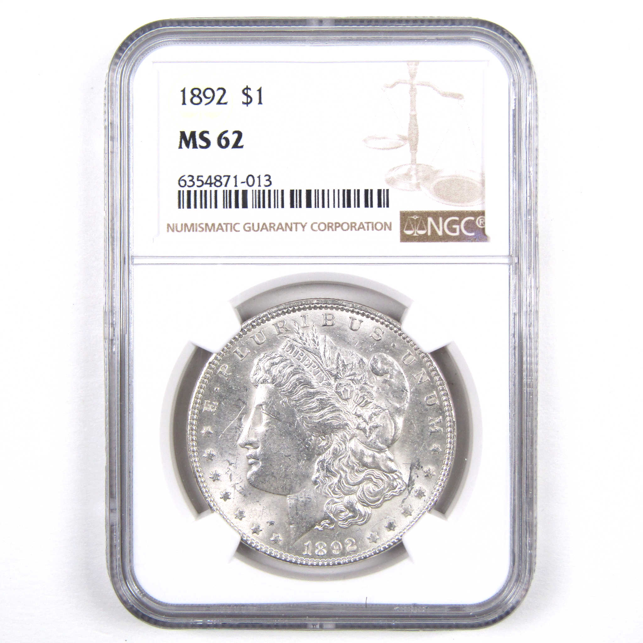 1892 Morgan Dollar MS 62 NGC 90% Silver Uncirculated Coin SKU:I3026 - Morgan coin - Morgan silver dollar - Morgan silver dollar for sale - Profile Coins &amp; Collectibles