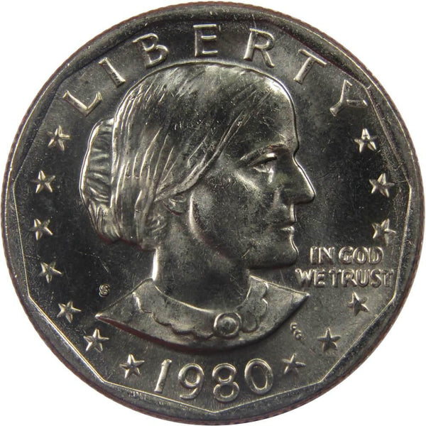 1980 S Susan B Anthony Dollar BU Uncirculated Mint State SBA $1 US Coin - Susan B Anthony Dollars - Susan B Anthony Coins - Profile Coins &amp; Collectibles