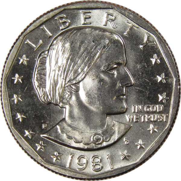 1981 D Susan B Anthony Dollar BU Uncirculated Mint State SBA $1 US Coin - Susan B Anthony Dollars - Susan B Anthony Coins - Profile Coins &amp; Collectibles