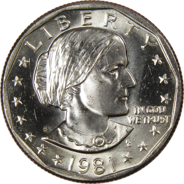 1981 S Susan B Anthony Dollar BU Uncirculated Mint State SBA $1 US Coin - Susan B Anthony Dollars - Susan B Anthony Coins - Profile Coins &amp; Collectibles