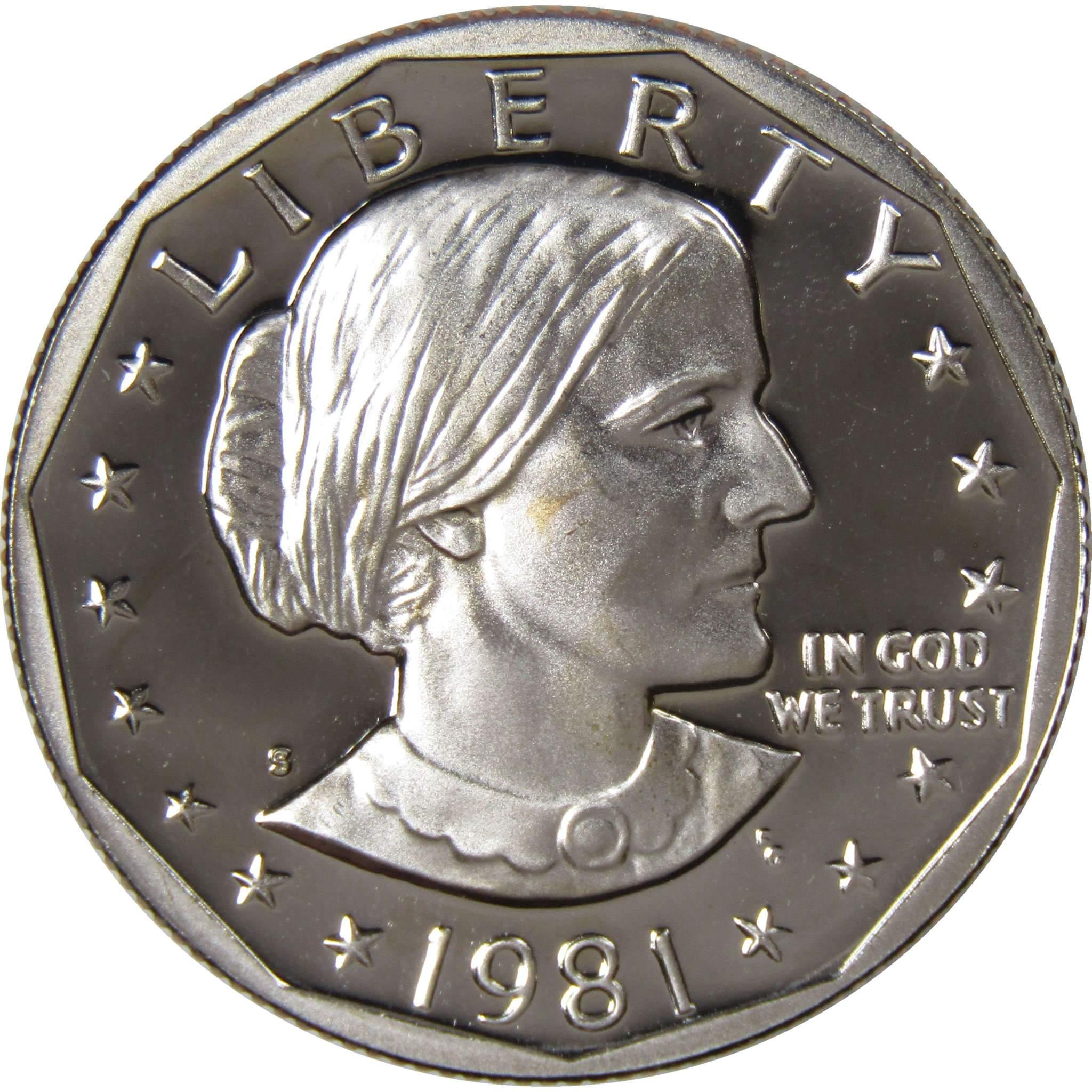 1981 S Type 1 Susan B Anthony Dollar Choice Proof SBA $1 US Coin