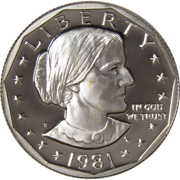 1981 S Type 1 Rounded S Susan B Anthony Dollar Choice Proof SBA $1 US Coin - Susan B Anthony Dollars - Susan B Anthony Coins - Profile Coins &amp; Collectibles