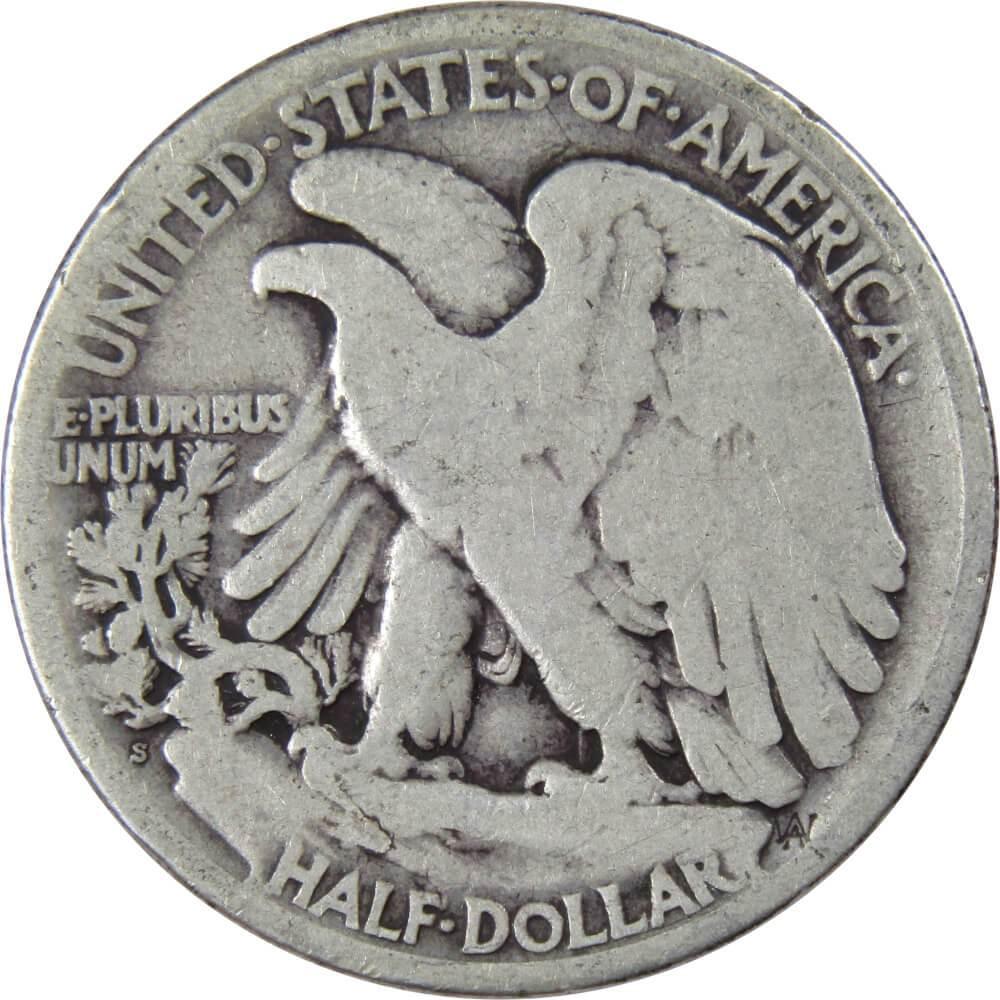 1918 S Liberty Walking Half Dollar 90% Silver 50c US Coin Collectible