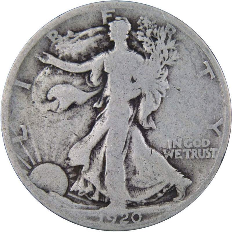 1920 Liberty Walking Half Dollar AG About Good 90% Silver 50c US Coin - Walking Liberty Half Dollars - Profile Coins &amp; Collectibles