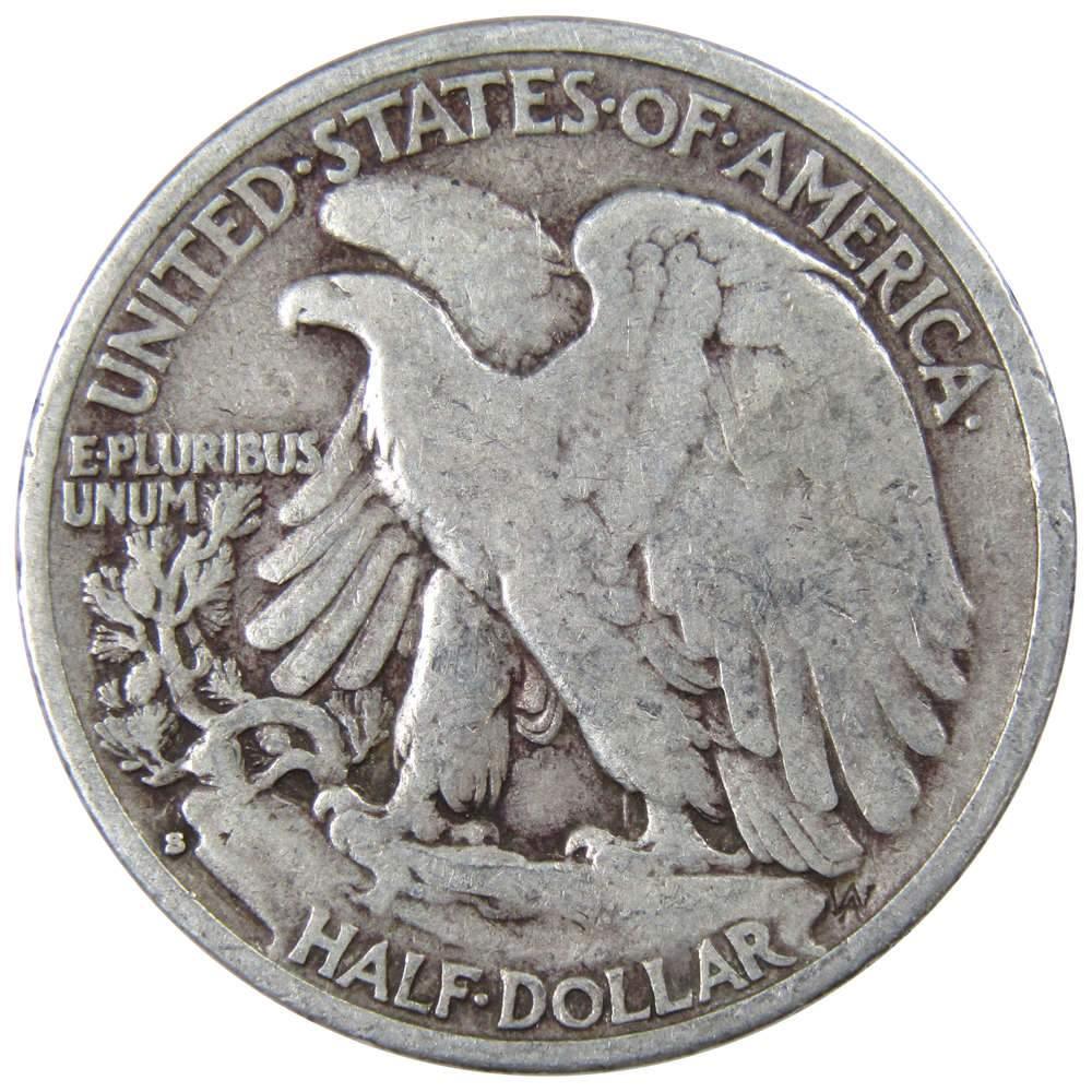 1934 S Liberty Walking Half Dollar VG Very Good 90% Silver 50c US Coin