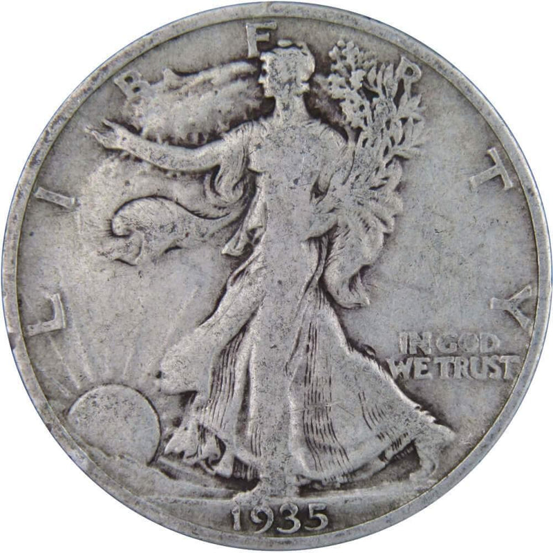 1935 Liberty Walking Half Dollar VG Very Good 90% Silver 50c US Coin Collectible - Walking Liberty Half Dollars - Profile Coins &amp; Collectibles