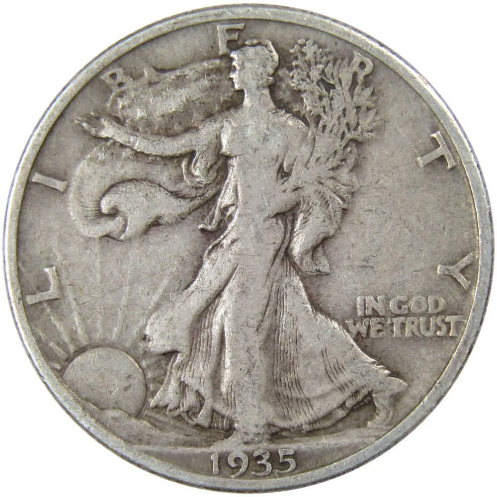 1935 S Liberty Walking Half Dollar AG About Good 90% Silver 50c US Coin