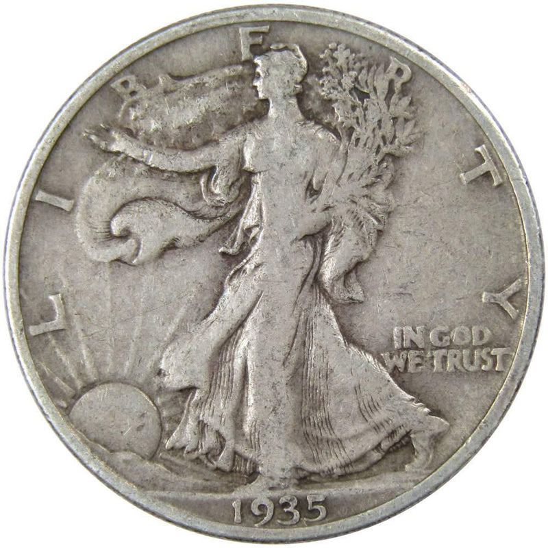 1935 S Liberty Walking Half Dollar AG About Good 90% Silver 50c US Coin - Walking Liberty Half Dollars - Profile Coins &amp; Collectibles