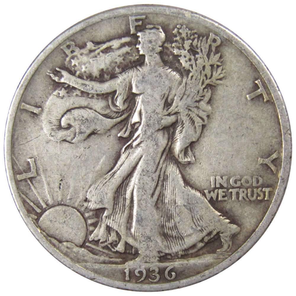 1936 Liberty Walking Half Dollar VG Very Good 90% Silver 50c US Coin Collectible