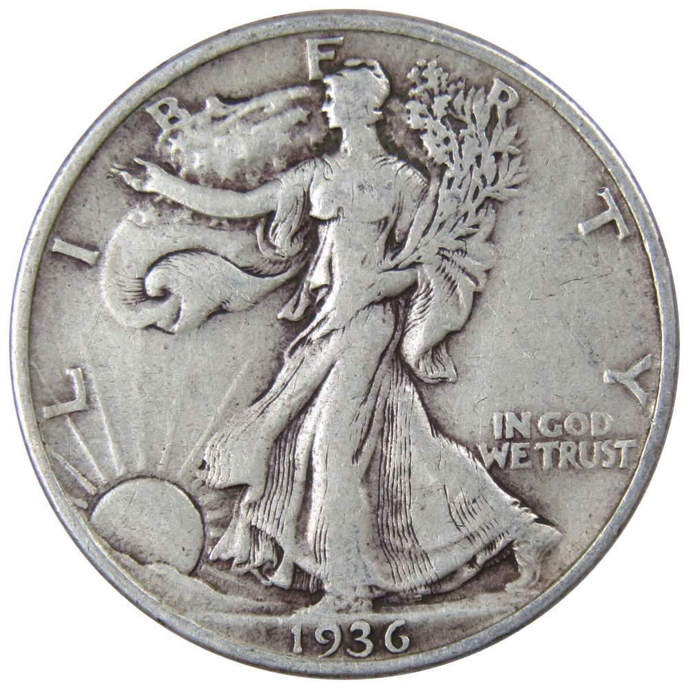 1936 Liberty Walking Half Dollar VF Very Fine 90% Silver 50c US Coin Collectible