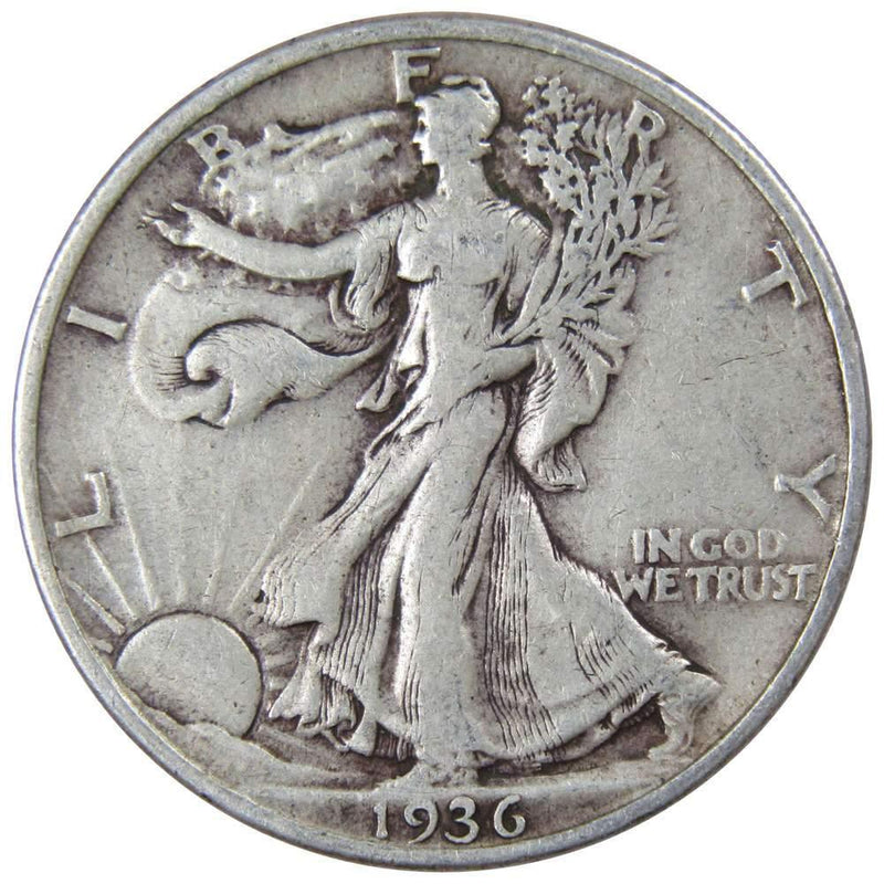1936 Liberty Walking Half Dollar VF Very Fine 90% Silver 50c US Coin Collectible - Walking Liberty Half Dollars - Profile Coins &amp; Collectibles