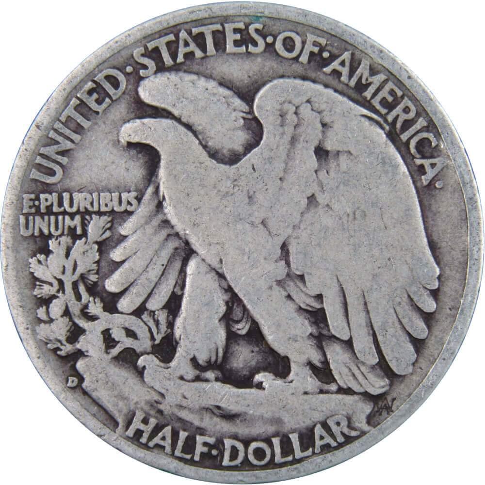1936 D Liberty Walking Half Dollar AG About Good 90% Silver 50c US Coin