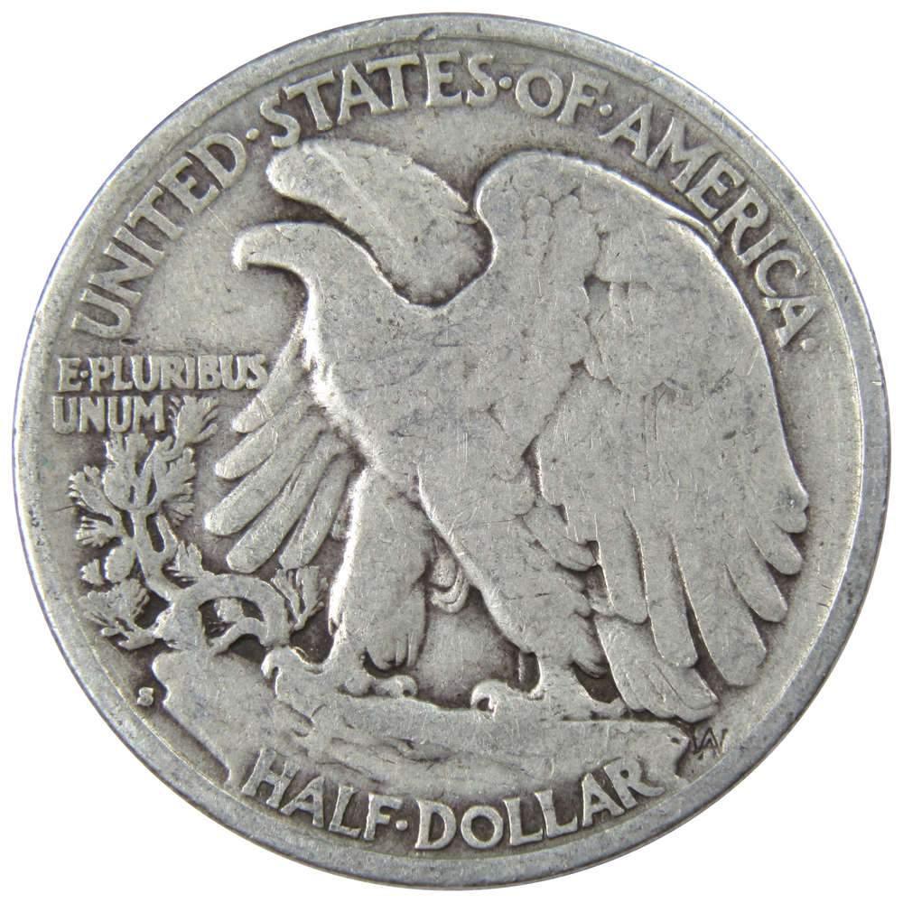 1936 S Liberty Walking Half Dollar VG Very Good 90% Silver 50c US Coin