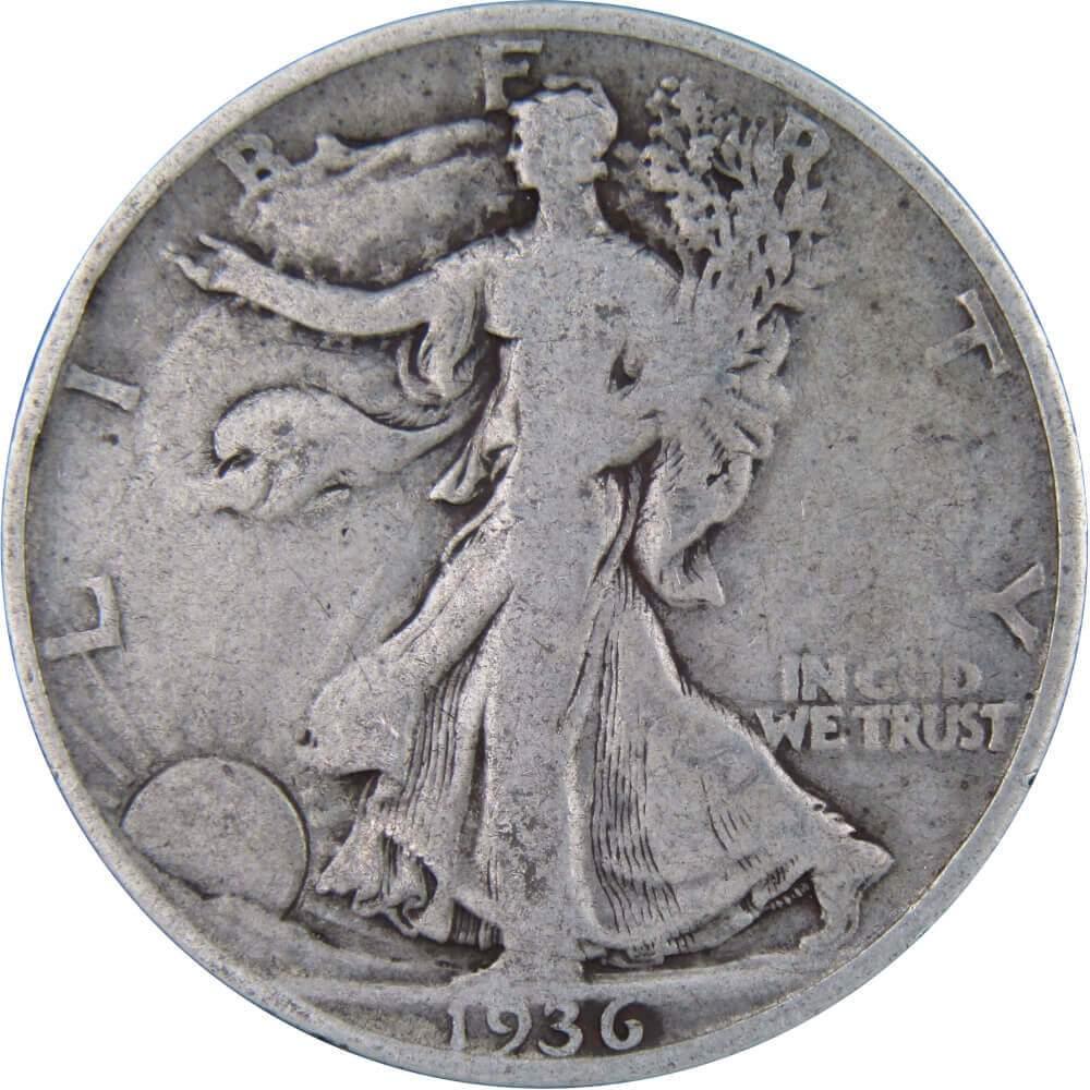 1936 S Liberty Walking Half Dollar AG About Good 90% Silver 50c US Coin