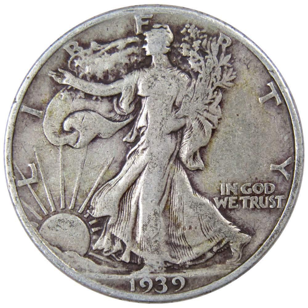 1939 Liberty Walking Half Dollar AG About Good 90% Silver 50c US Coin
