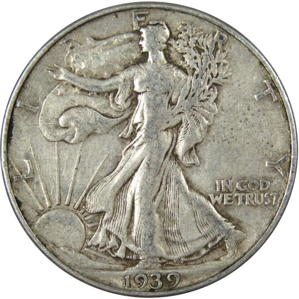 1939 D Liberty Walking Half Dollar VF Very Fine 90% Silver 50c US Coin