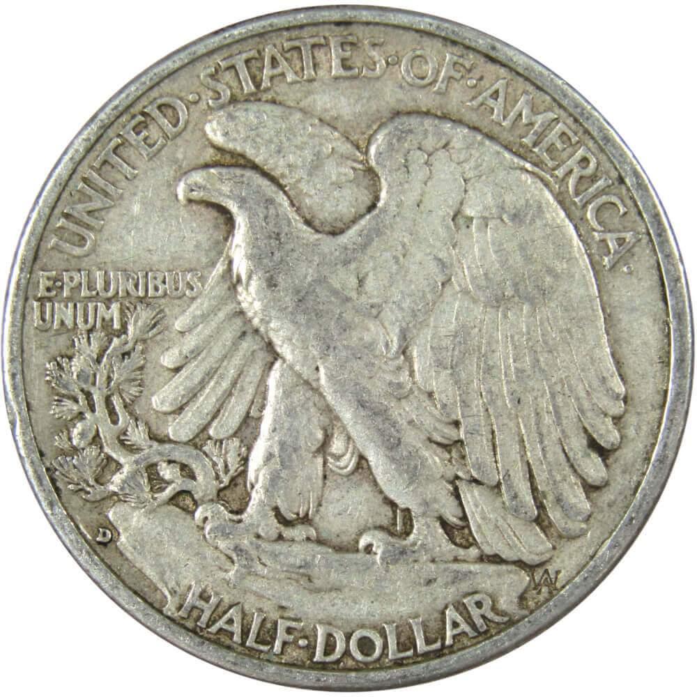 1939 D Liberty Walking Half Dollar VF Very Fine 90% Silver 50c US Coin