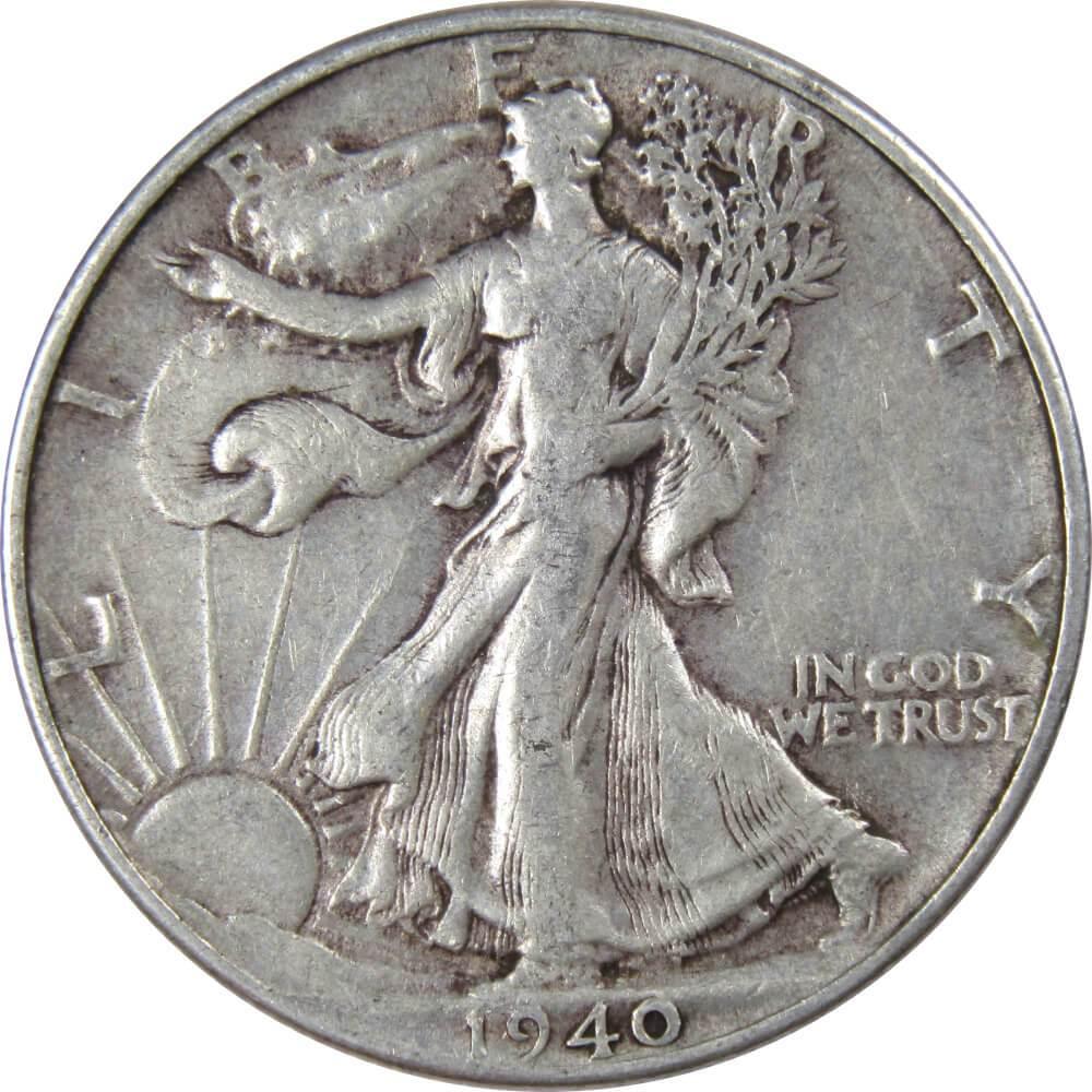 1940 Liberty Walking Half Dollar VF Very Fine 90% Silver 50c US Coin Collectible