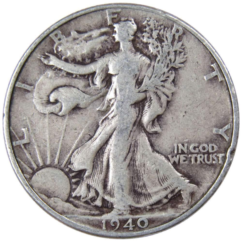 1940 Liberty Walking Half Dollar AG About Good 90% Silver 50c US Coin