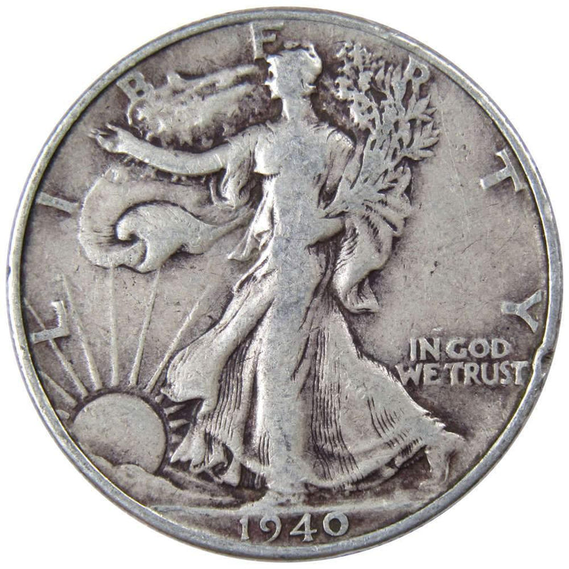 1940 Liberty Walking Half Dollar AG About Good 90% Silver 50c US Coin - Walking Liberty Half Dollars - Profile Coins &amp; Collectibles
