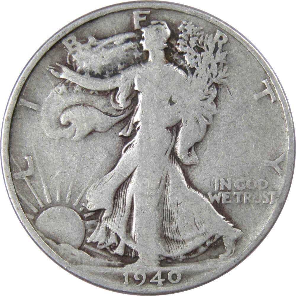 1940 S Liberty Walking Half Dollar AG About Good 90% Silver 50c US Coin