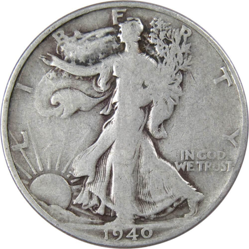 1940 S Liberty Walking Half Dollar AG About Good 90% Silver 50c US Coin - Walking Liberty Half Dollars - Profile Coins &amp; Collectibles