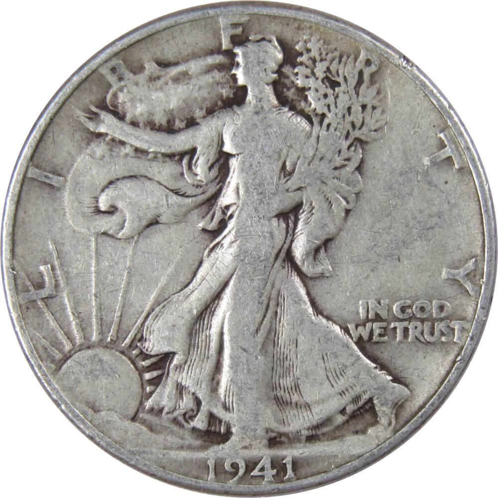1941 Liberty Walking Half Dollar VG Very Good 90% Silver 50c US Coin Collectible