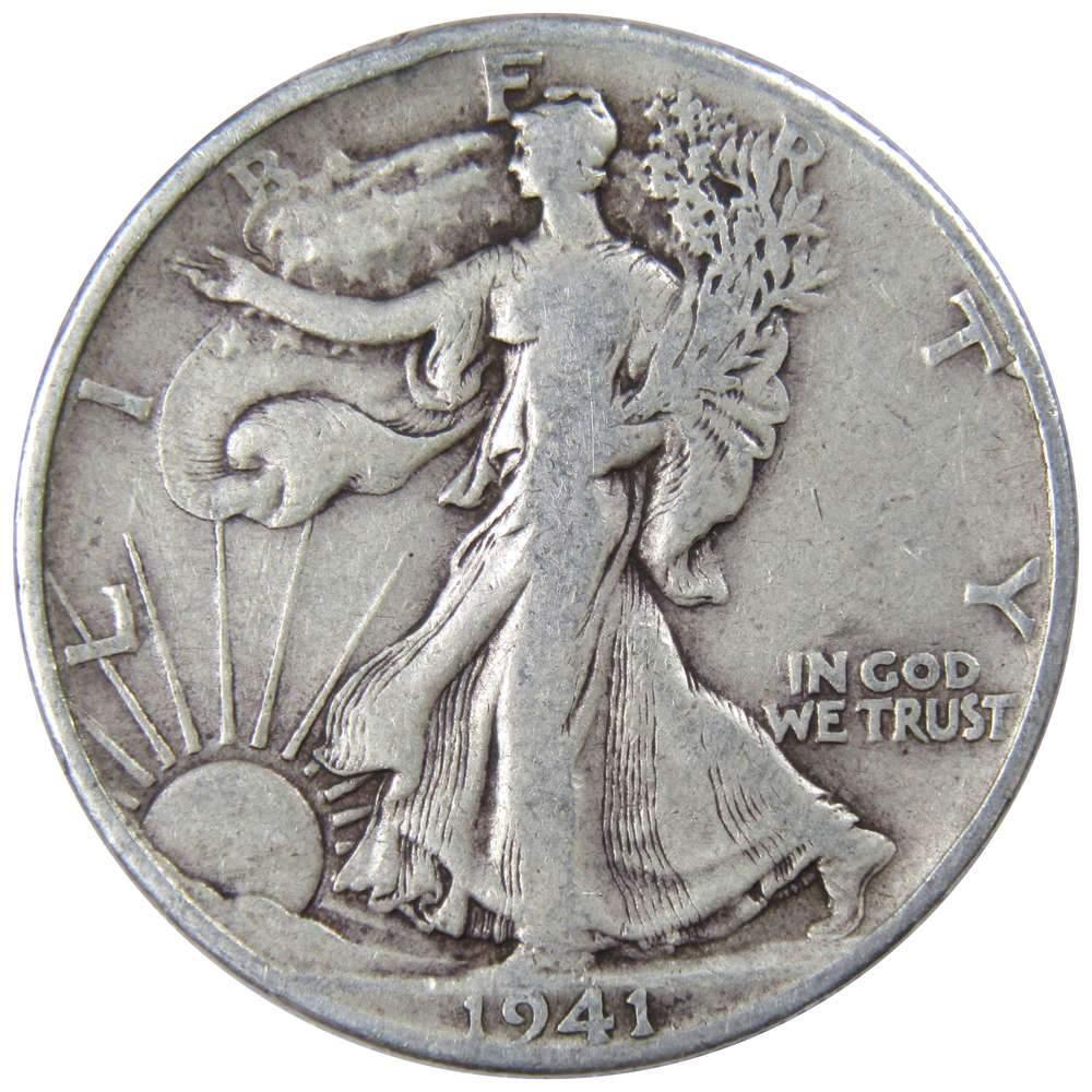 1941 Liberty Walking Half Dollar AG About Good 90% Silver 50c US Coin