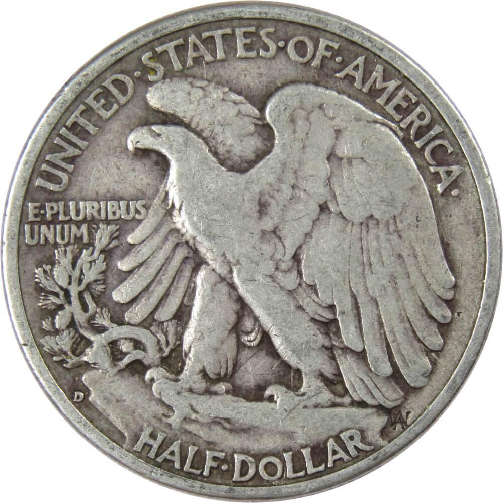 1941 D Liberty Walking Half Dollar VG Very Good 90% Silver 50c US Coin