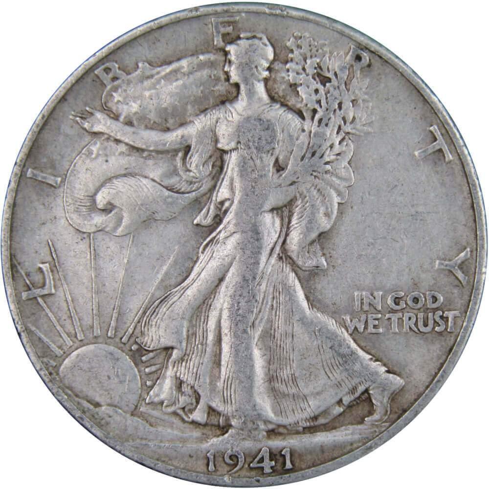 1941 D Liberty Walking Half Dollar VF Very Fine 90% Silver 50c US Coin