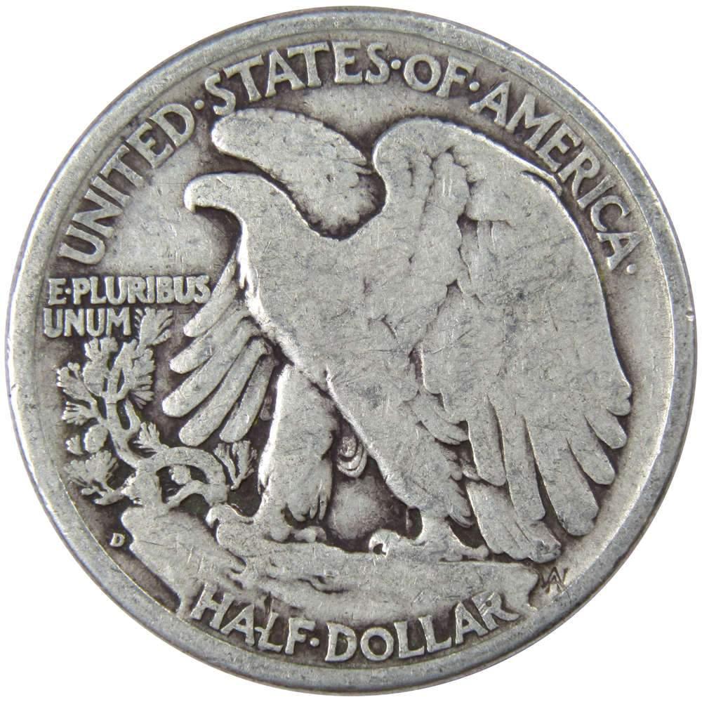 1941 D Liberty Walking Half Dollar AG About Good 90% Silver 50c US Coin