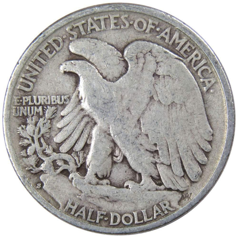 1941 S Liberty Walking Half Dollar VG Very Good 90% Silver 50c US Coin - Walking Liberty Half Dollars - Profile Coins &amp; Collectibles
