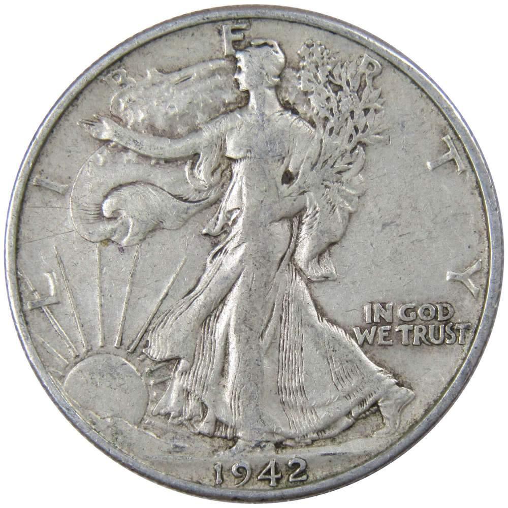 1942 D Liberty Walking Half Dollar VF Very Fine 90% Silver 50c US Coin