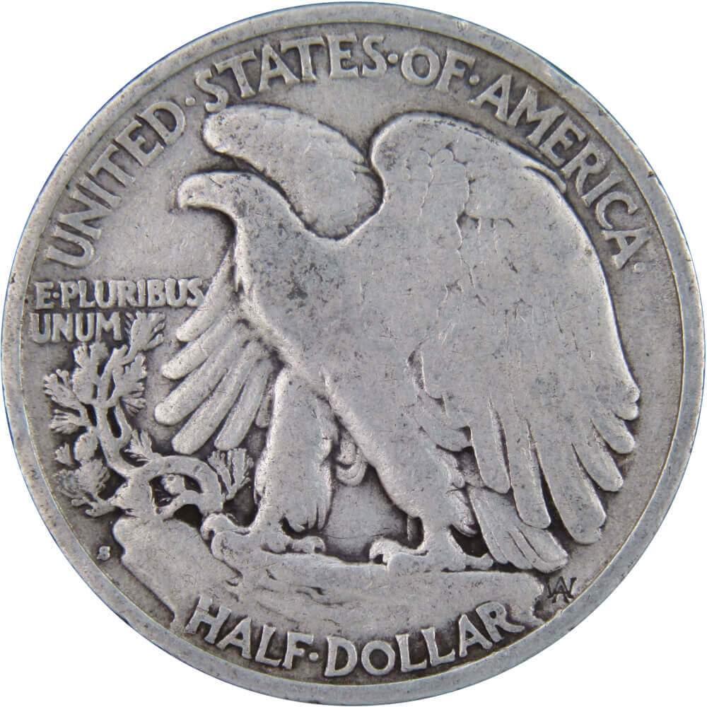 1942 S Liberty Walking Half Dollar AG About Good 90% Silver 50c US Coin