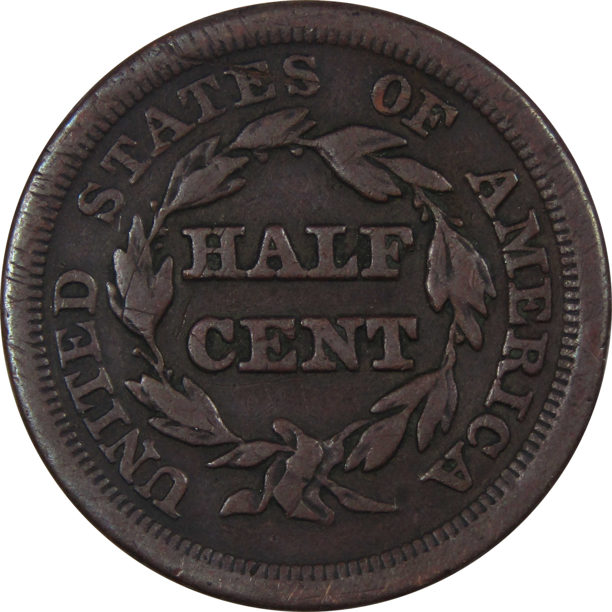 1853 Braided Hair Large Cent F Fine Copper Penny 1c SKU:IPC9153