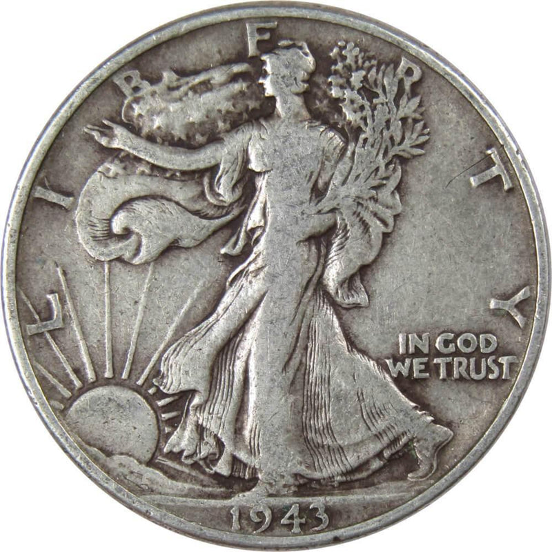 1943 Liberty Walking Half Dollar VG Very Good 90% Silver 50c US Coin Collectible - Walking Liberty Half Dollars - Profile Coins &amp; Collectibles