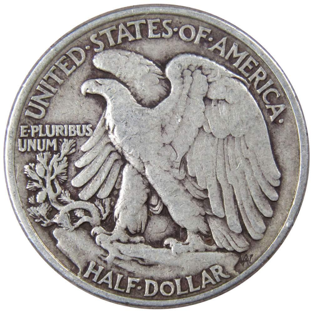 1943 Liberty Walking Half Dollar F Fine 90% Silver 50c US Coin Collectible