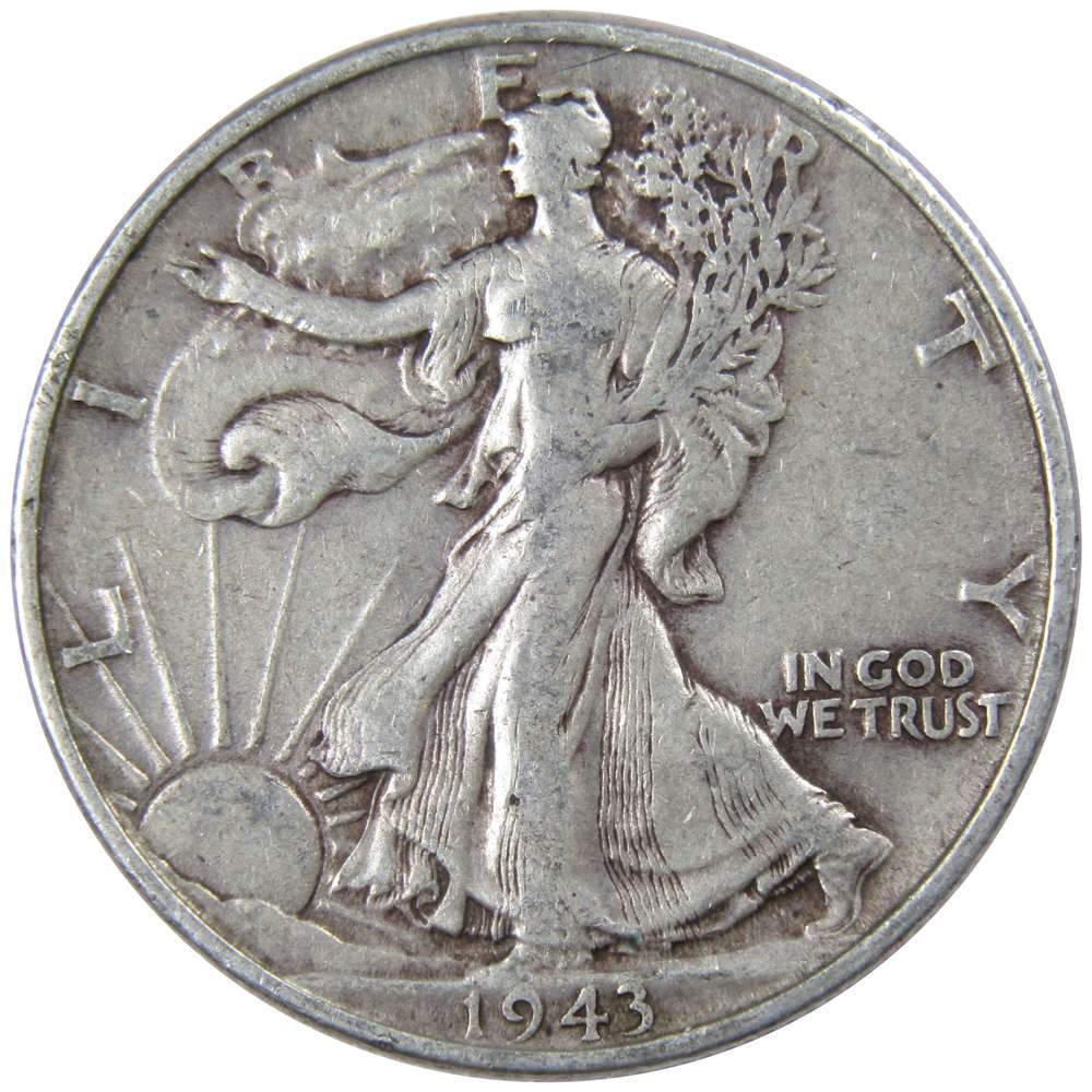 1943 Liberty Walking Half Dollar AG About Good 90% Silver 50c US Coin