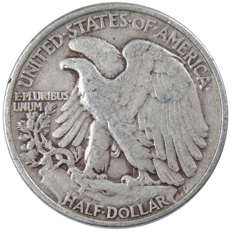 1943 Liberty Walking Half Dollar AG About Good 90% Silver 50c US Coin - Walking Liberty Half Dollars - Profile Coins &amp; Collectibles