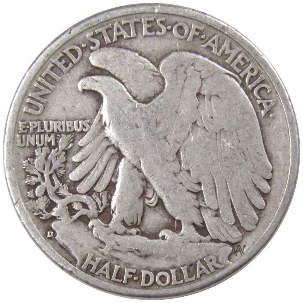 1943 D Liberty Walking Half Dollar VG Very Good 90% Silver 50c US Coin