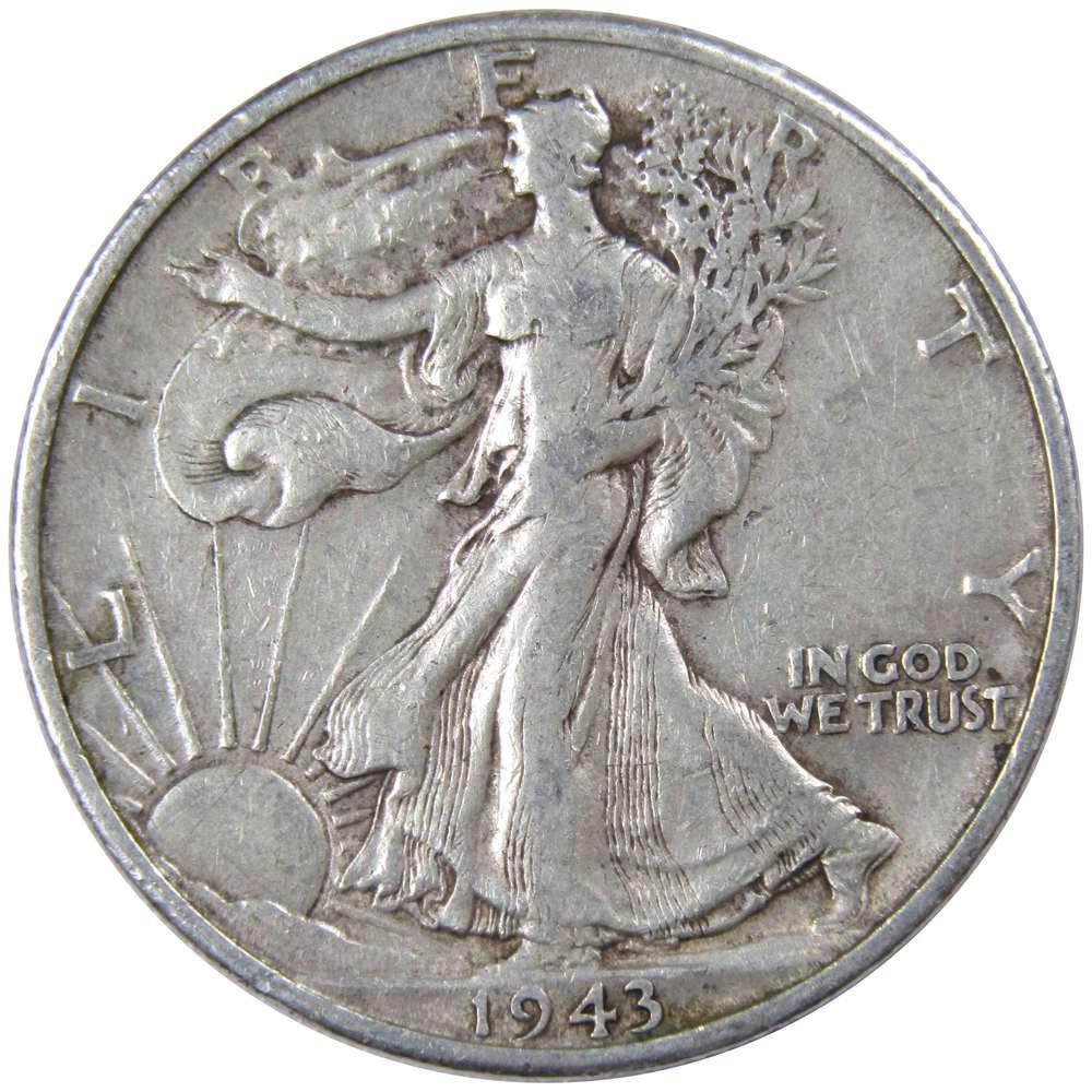 1943 D Liberty Walking Half Dollar AG About Good 90% Silver 50c US Coin